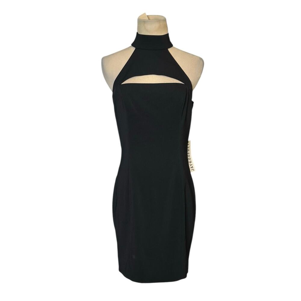 Jay Godfrey black sheath cocktail dress size 2